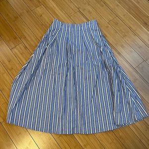 Zara Basics Midi Striped Skirt